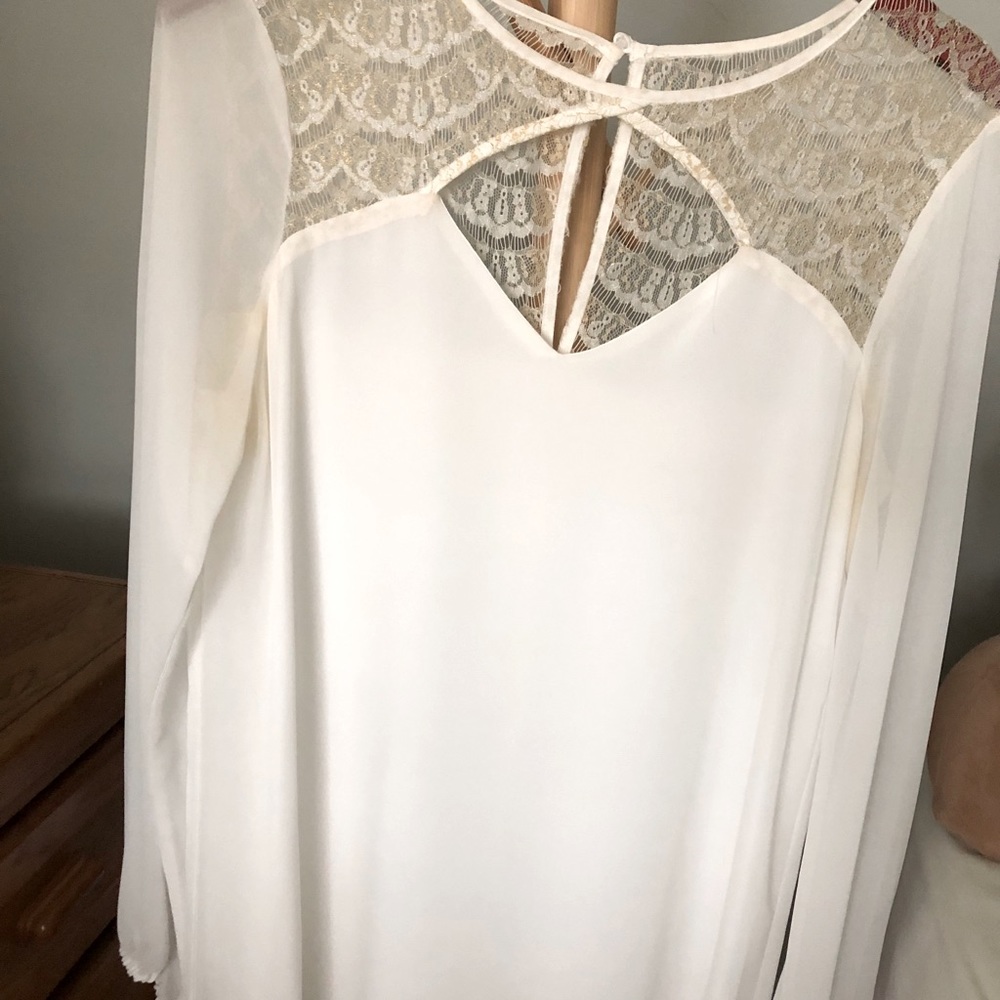 BCBGeneration Illusion Lace Shift Dress